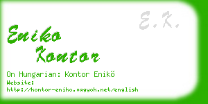 eniko kontor business card